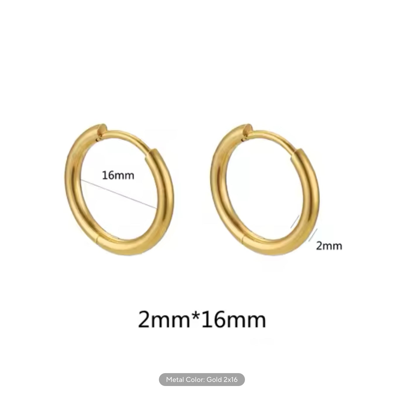 2mm Thick Stainless Steel Hoops