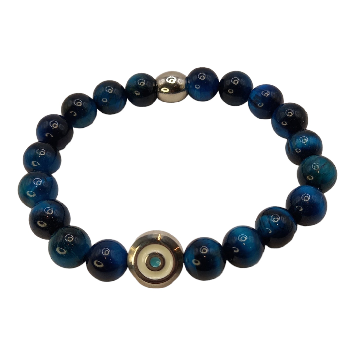 Stainless Steel Eye and Blue Tigers Eye