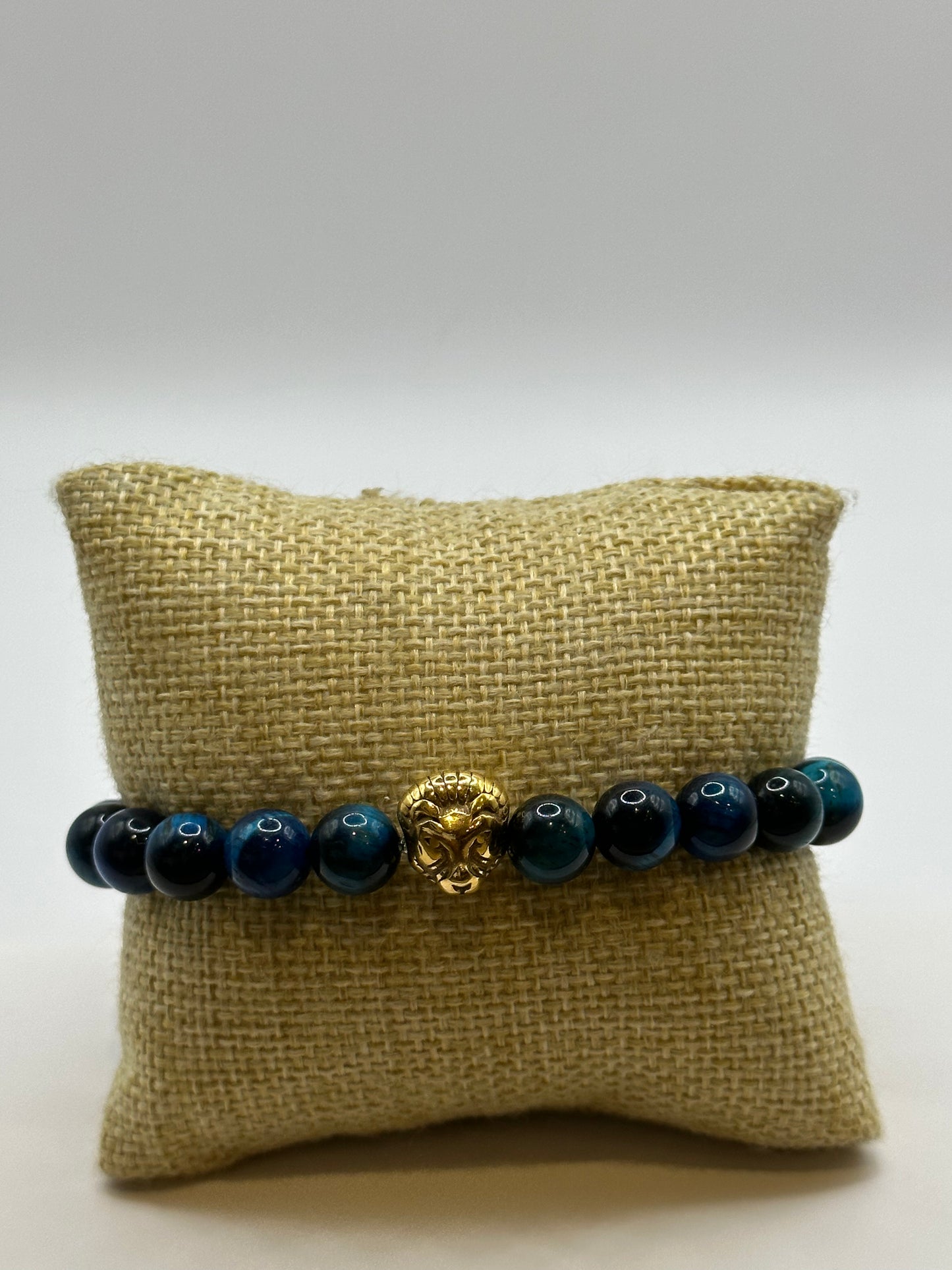 Blue Tigers Eye Leo Bracelet