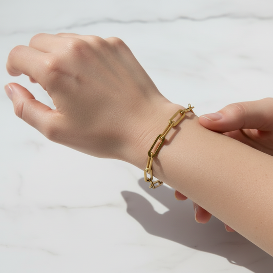 Large Paper Clip Bracelet