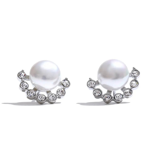 Pearl Crystal Studs