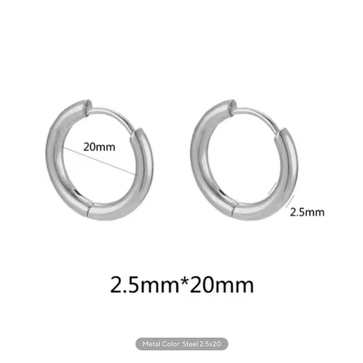 2.5mm Thick Stainless Steel Hoops