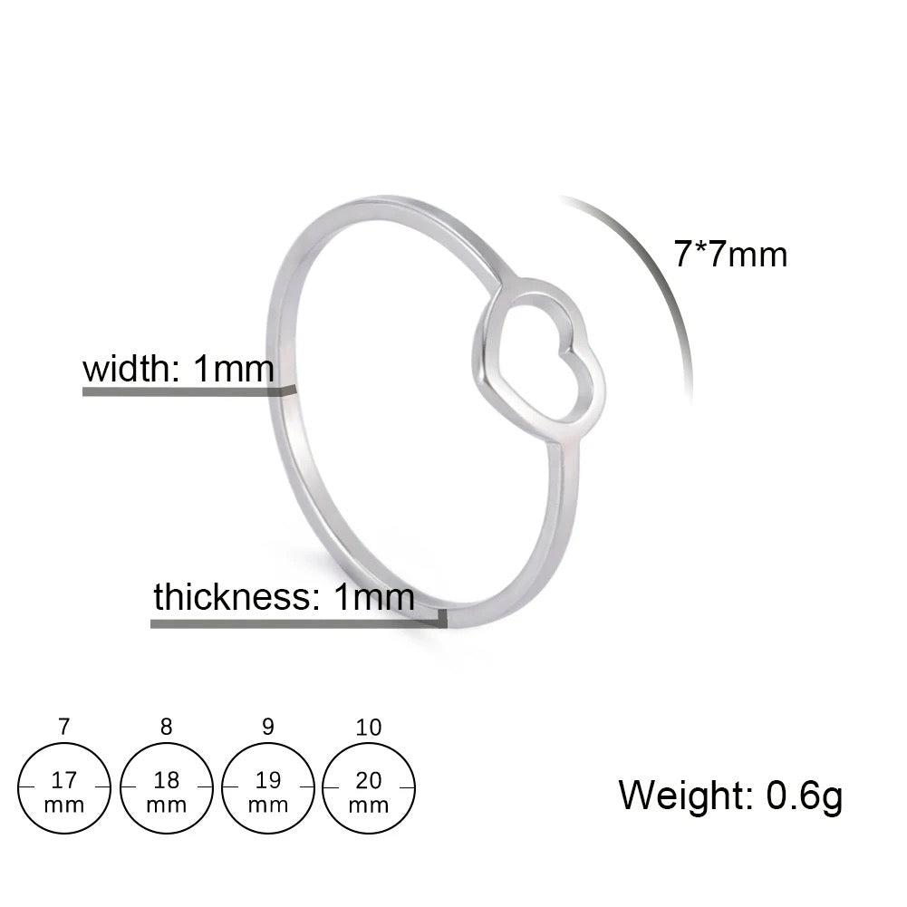 Heart Stainless Steel Ring