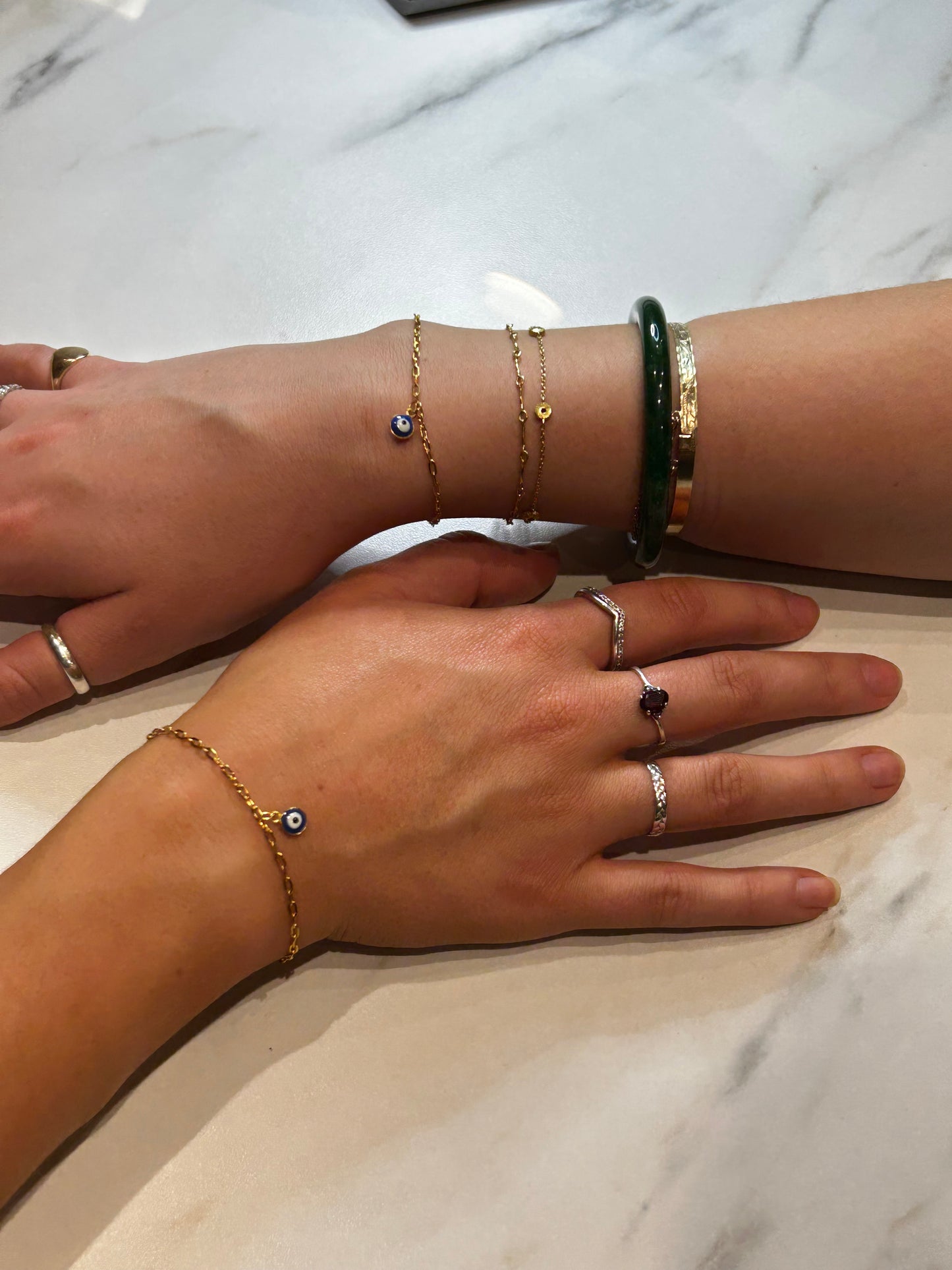 Eye Charm Paperclip Bracelet