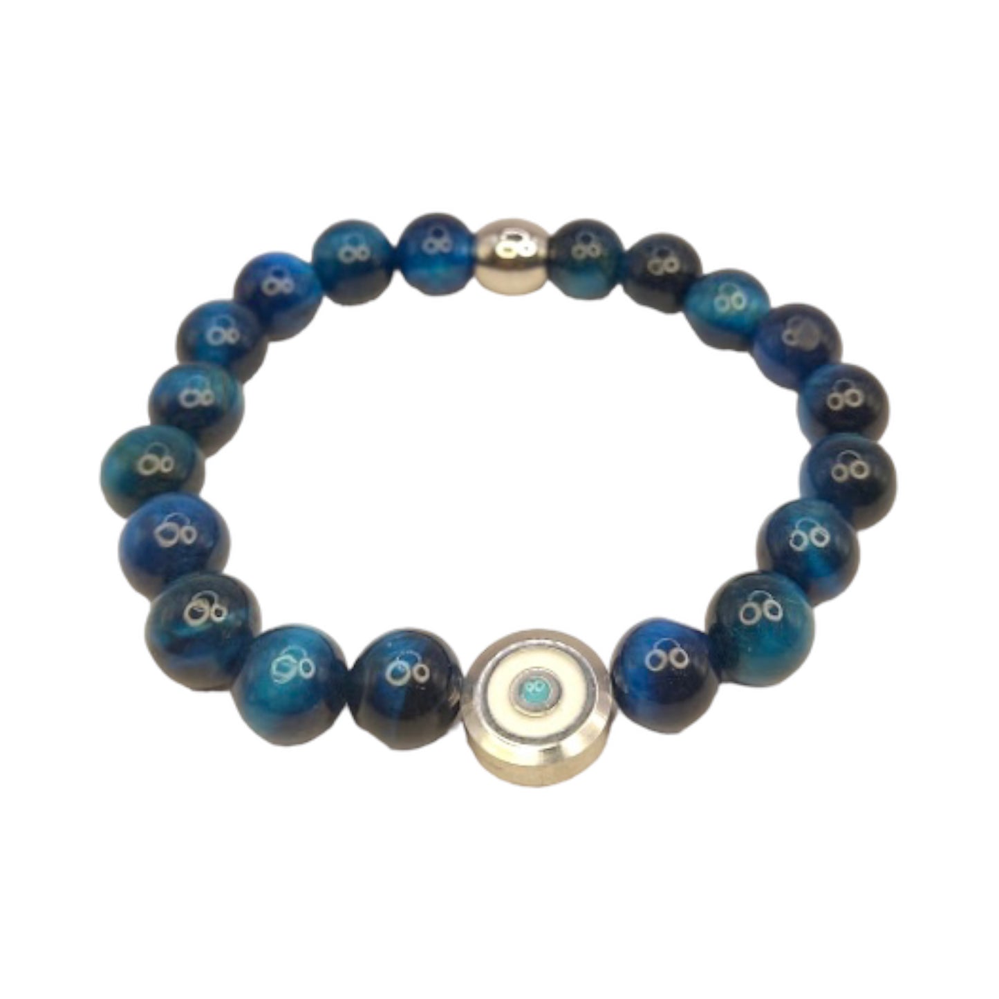 Stainless Steel Eye and Blue Tigers Eye