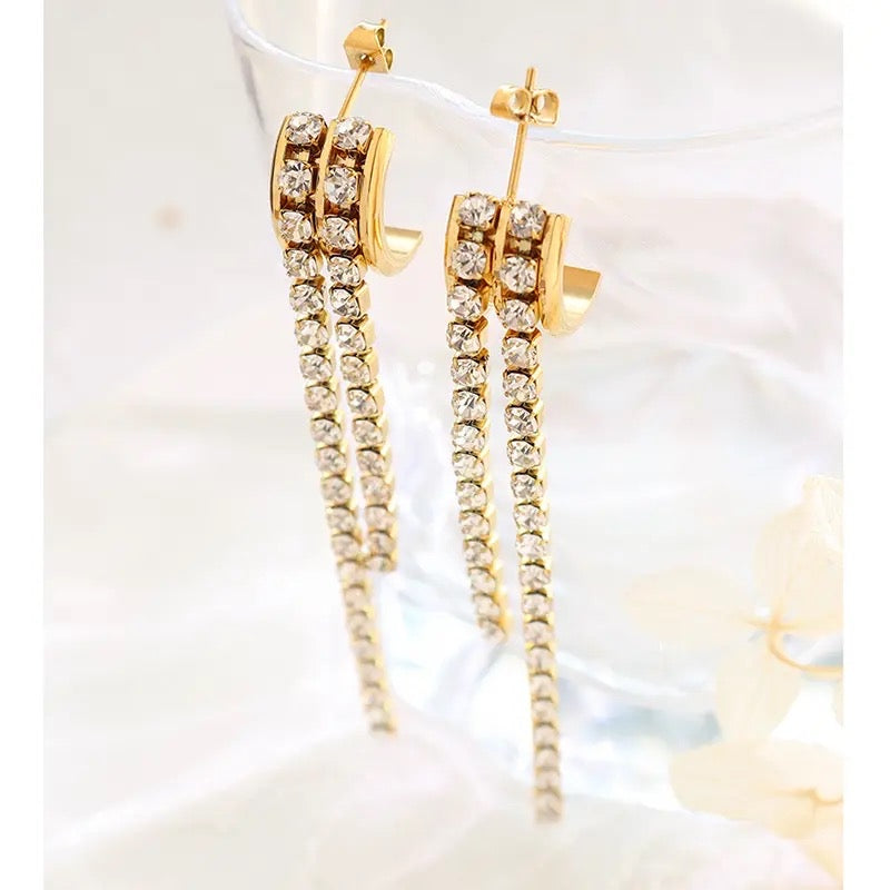 Cubic Zirconia Drop Earrings