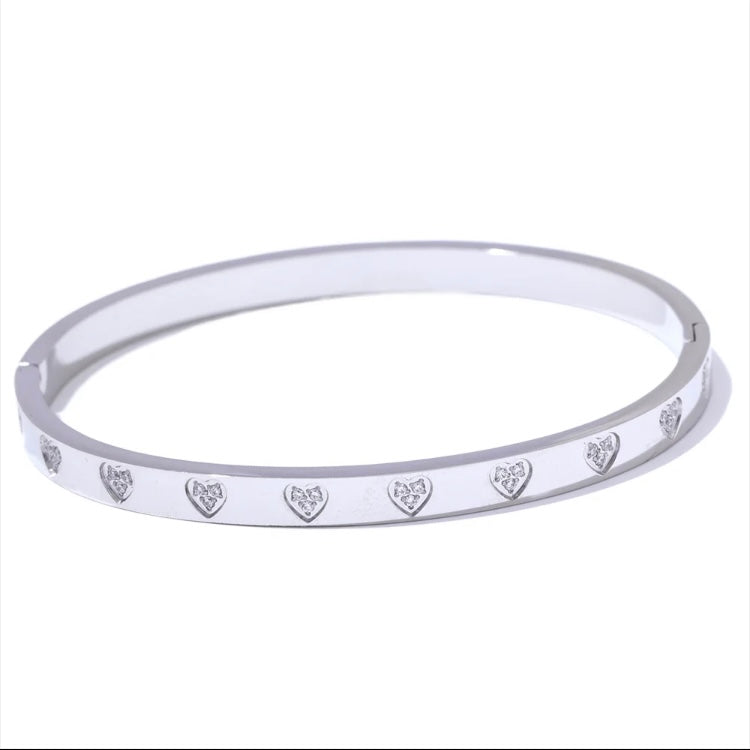 Love Story Cz Crystal Bangle