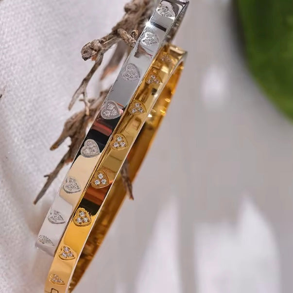 Love Story Cz Crystal Bangle