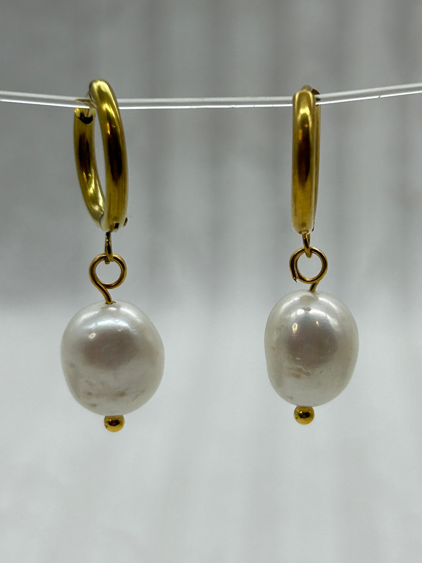 Pearl Hoop Earrings