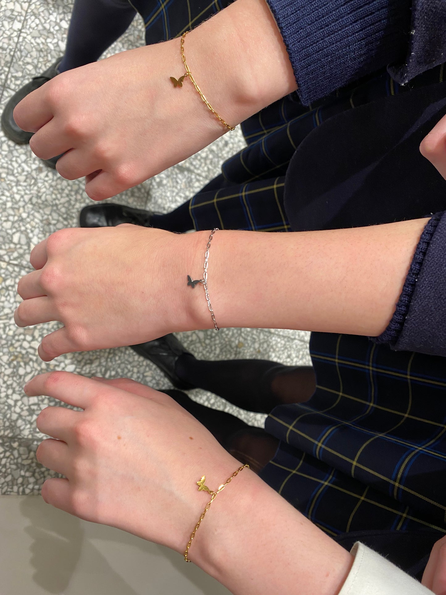 Butterfly Paper Clip Bracelet
