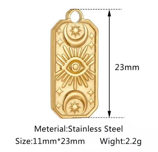 Eye and Moon Charm