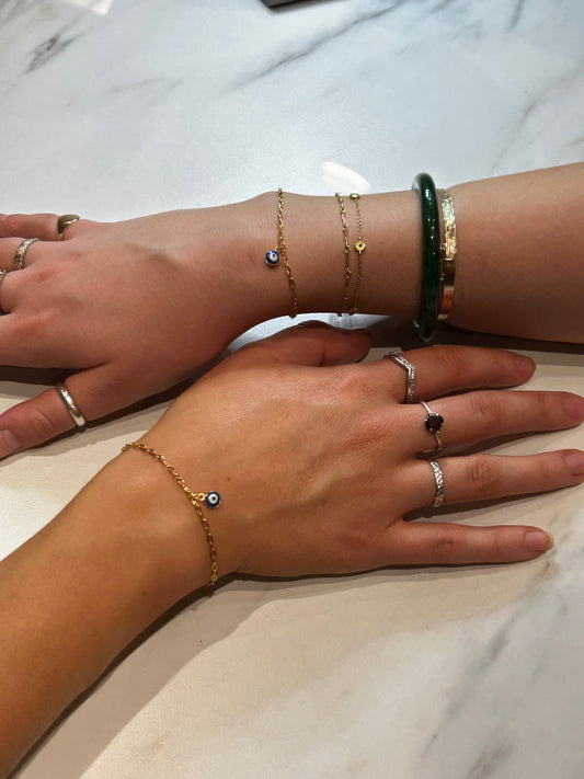 Eye Charm Paperclip Bracelet