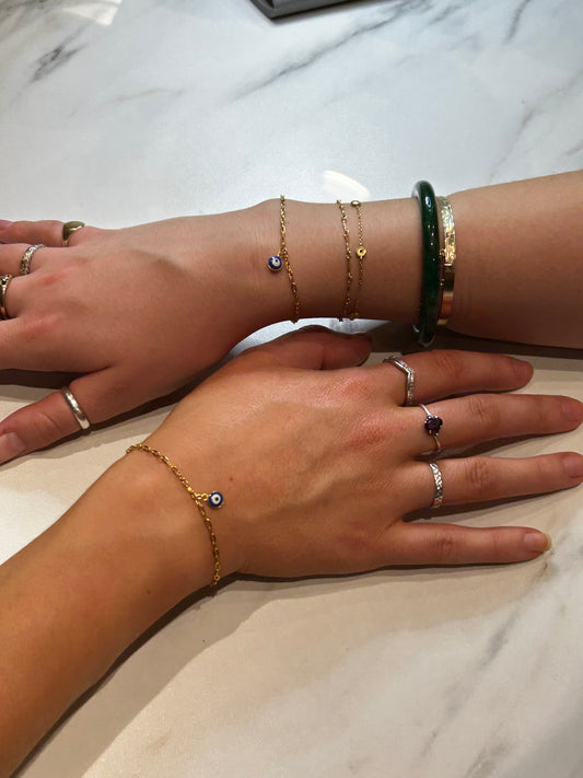 Eye Charm Paperclip Bracelet