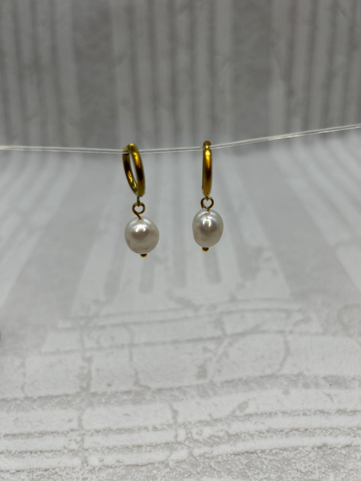 Pearl Hoop Earrings