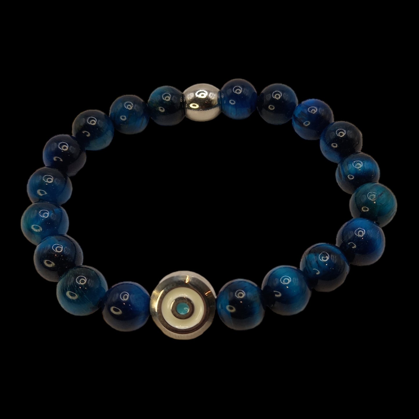 Stainless Steel Eye and Blue Tigers Eye