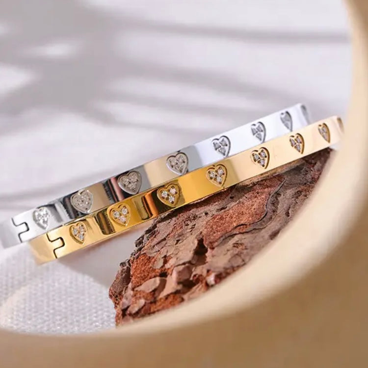 Love Story Cz Crystal Bangle