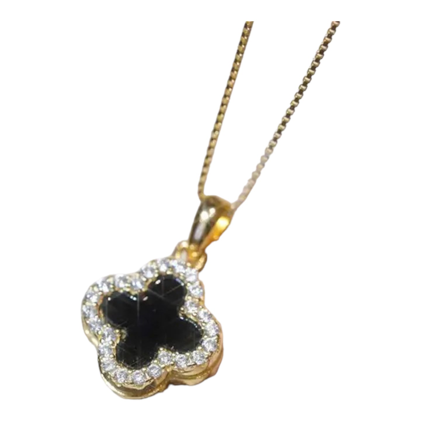 Four Leaf Clover Double Sided Necklace