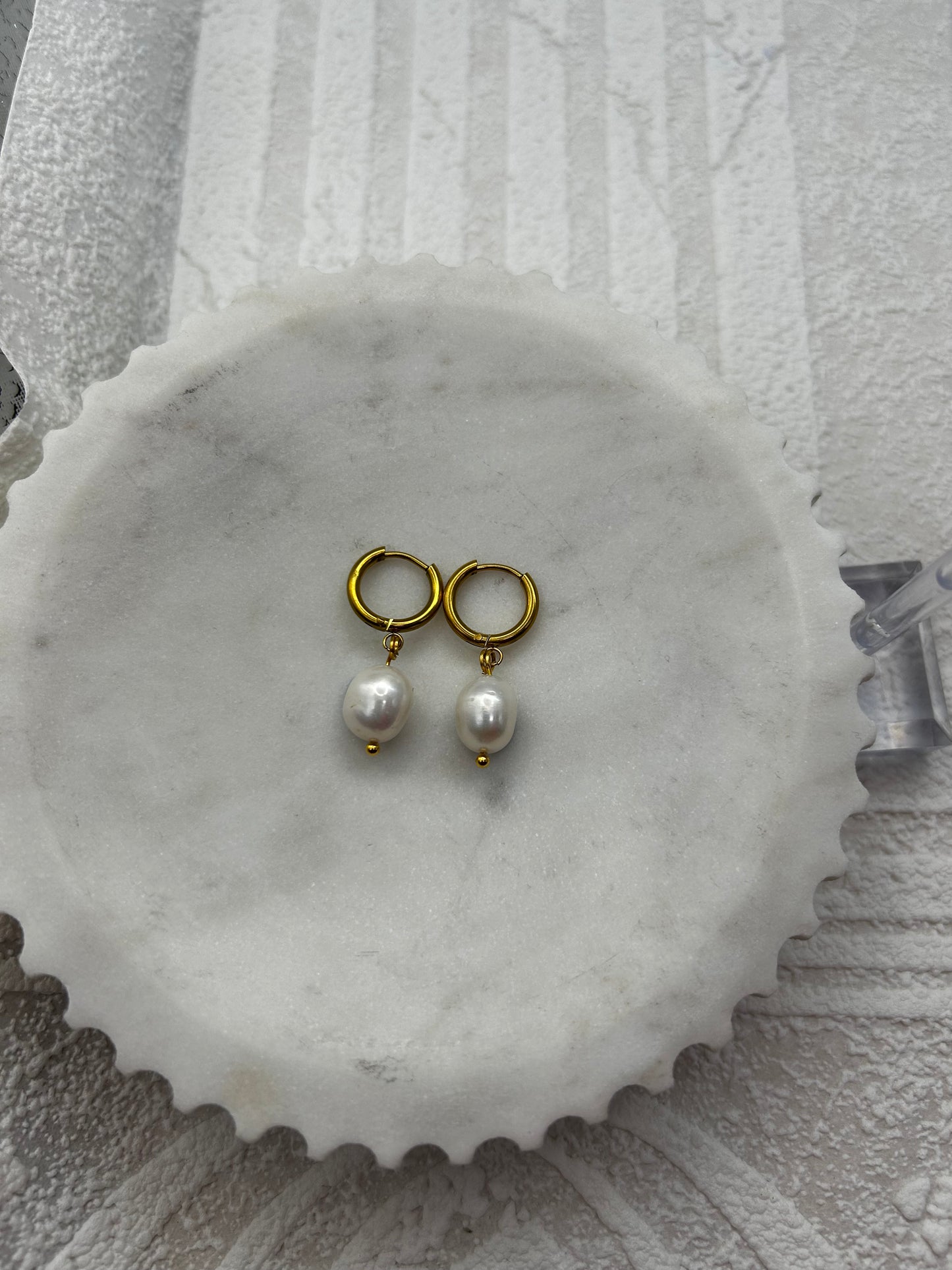 Pearl Hoop Earrings