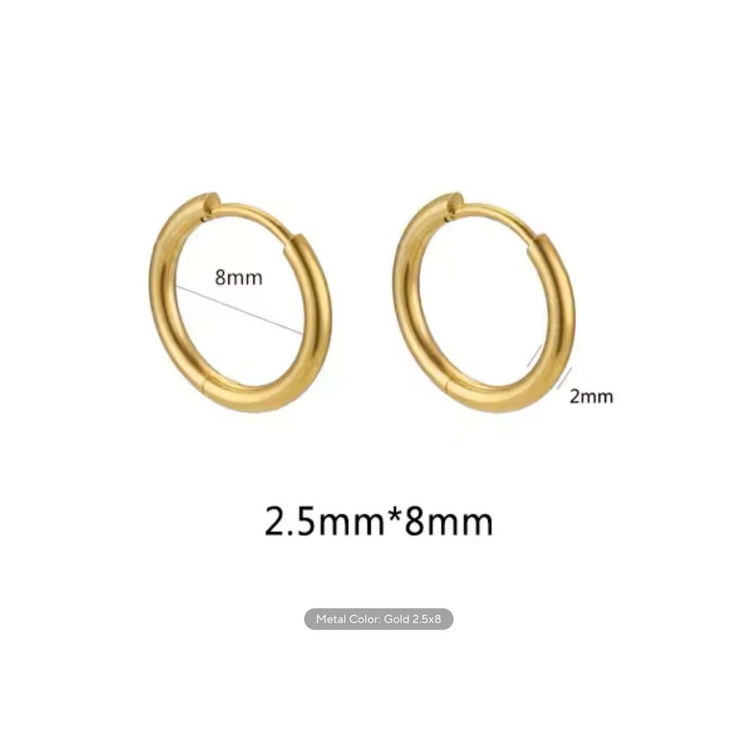 2.5mm Thick Stainless Steel Hoops