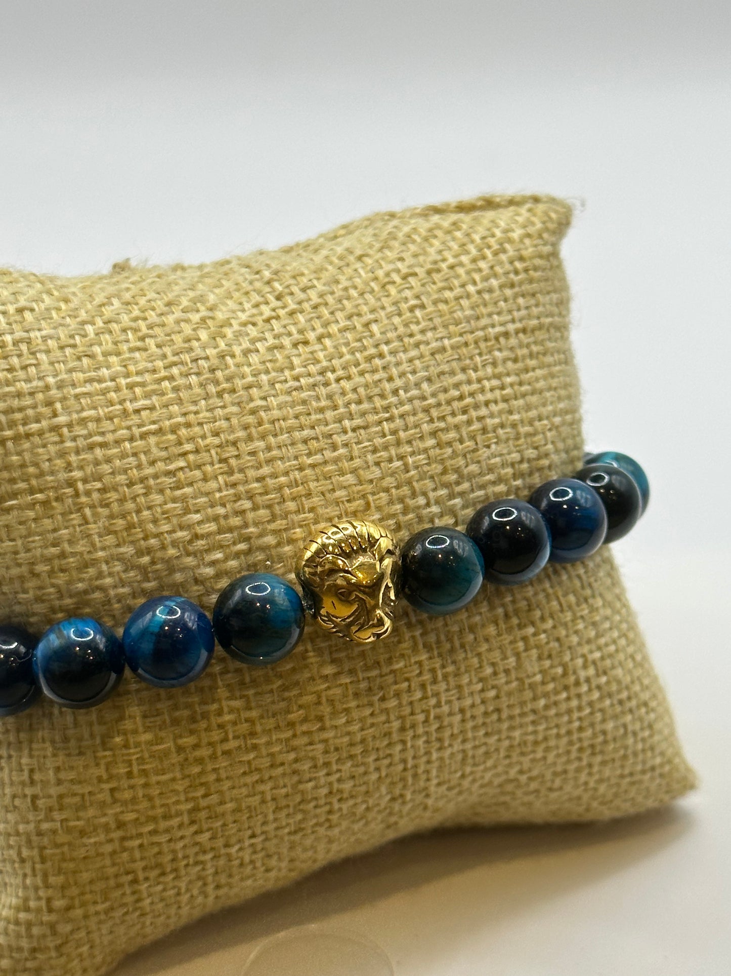 Blue Tigers Eye Leo Bracelet