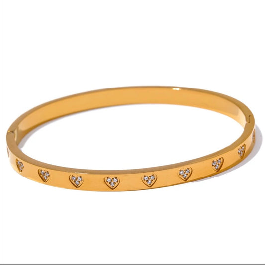 Love Story Cz Crystal Bangle