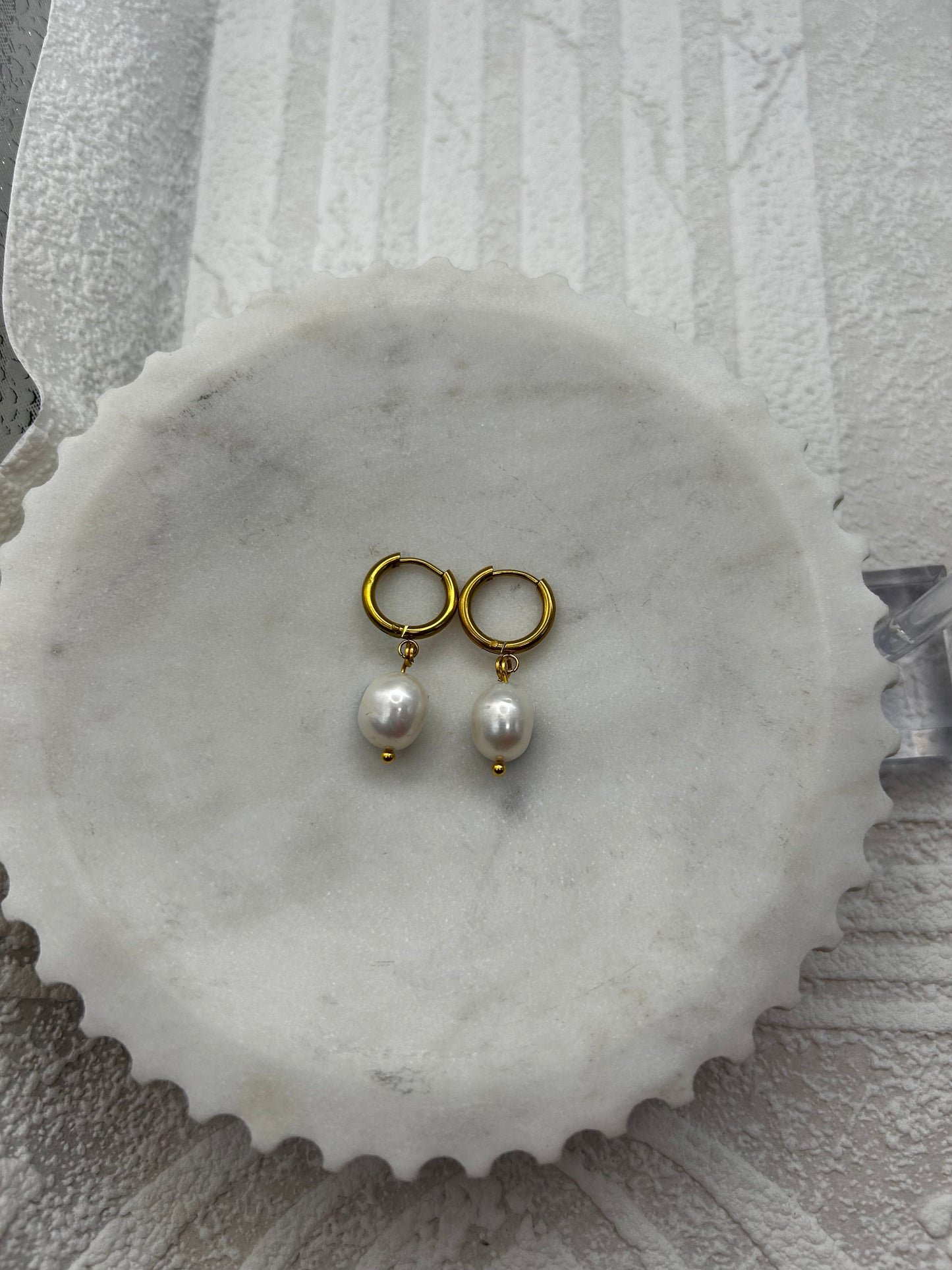 Pearl Hoop Earrings