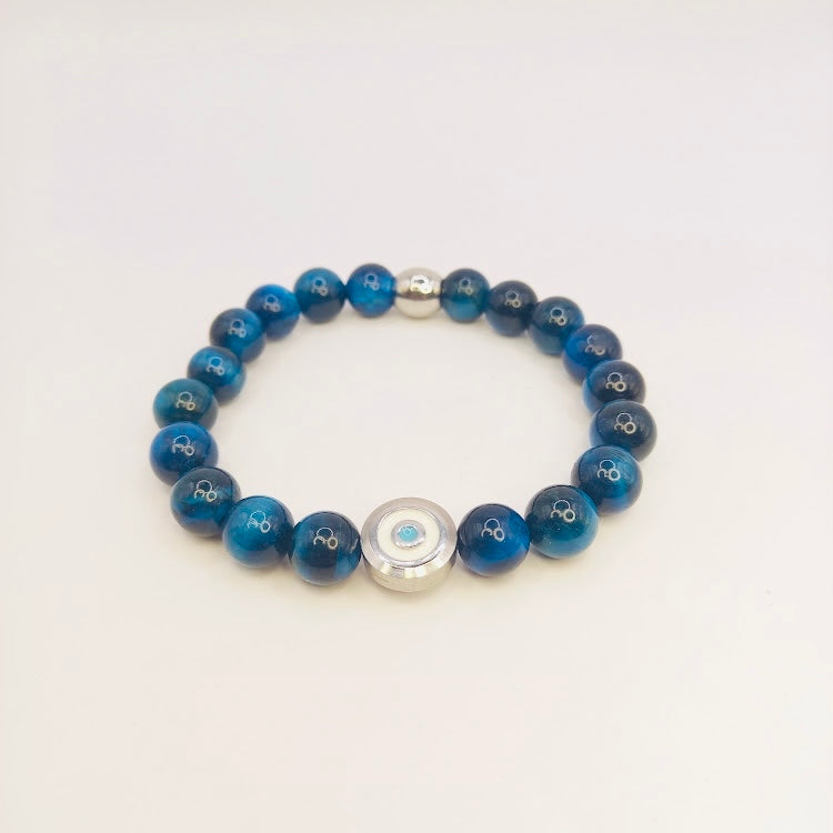 Stainless Steel Eye and Blue Tigers Eye