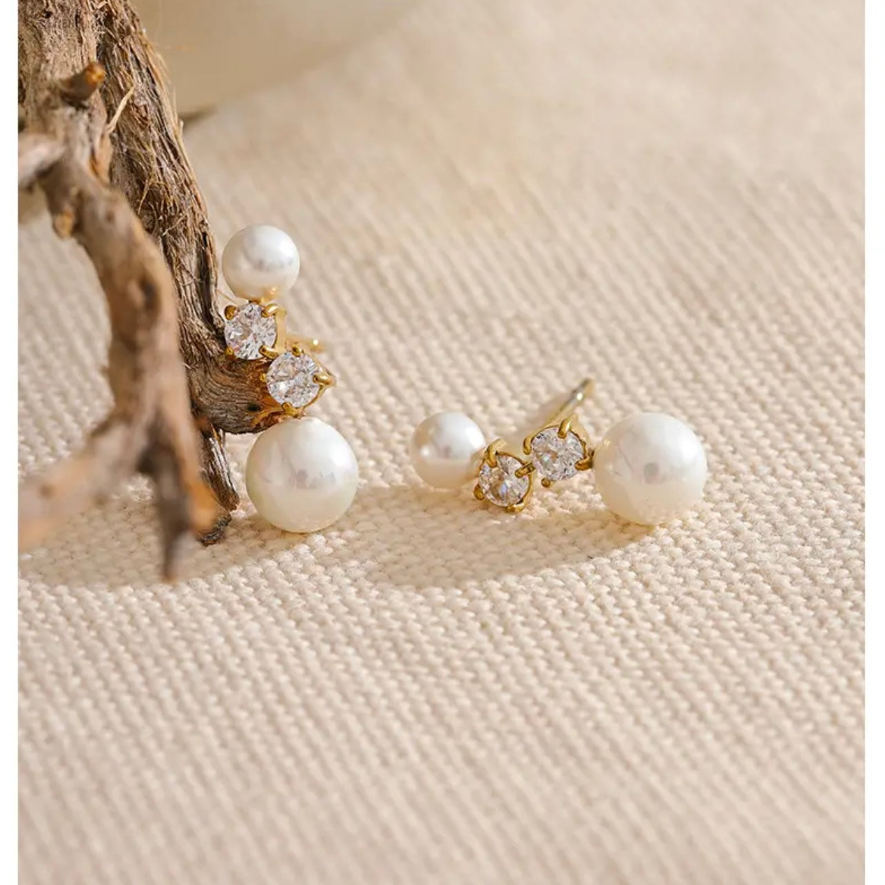 Pearl Cz Earrings