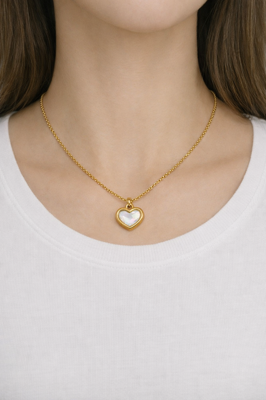 Mother of Pearl Heart Charm