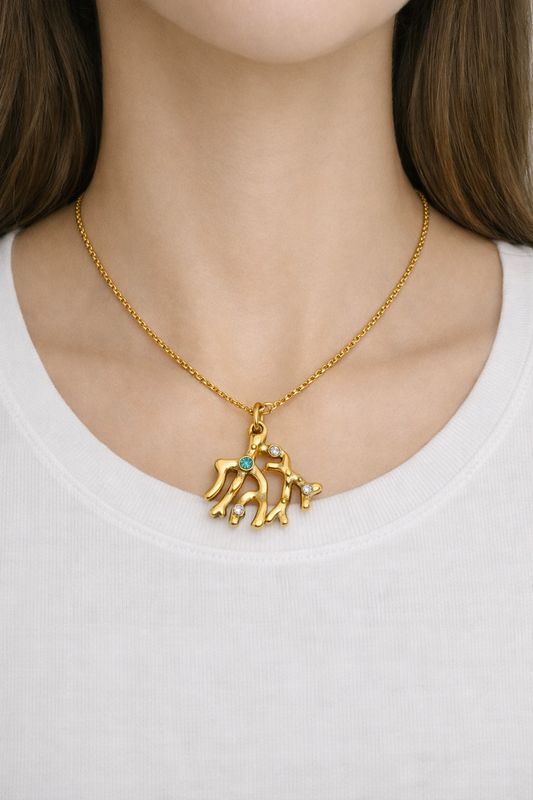 Gold Coral Charm