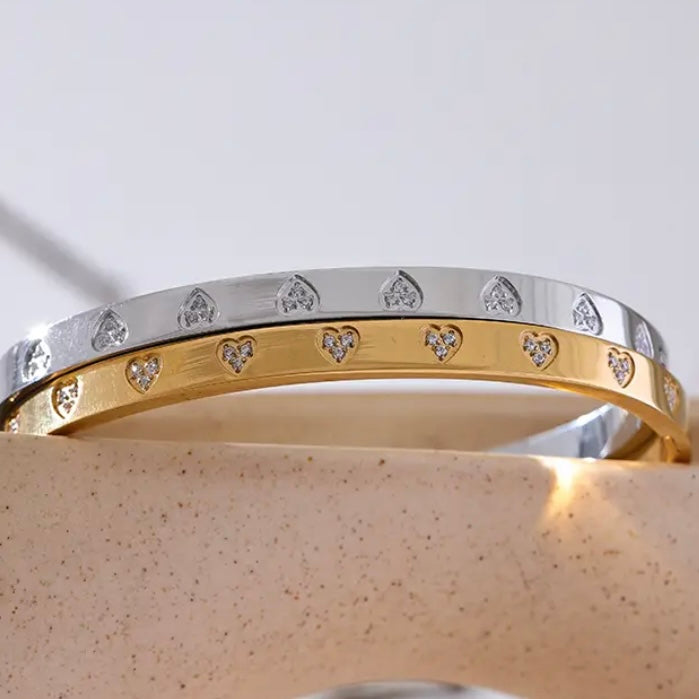 Love Story Cz Crystal Bangle