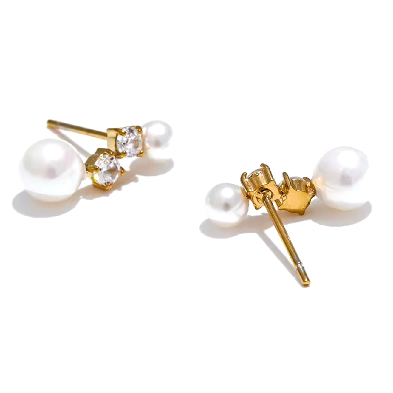 Pearl Cz Earrings