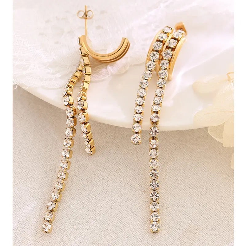 Cubic Zirconia Drop Earrings