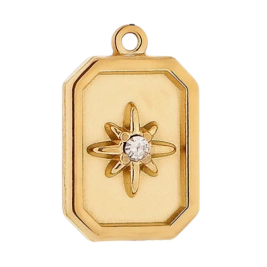 North Star Rectangular Charm