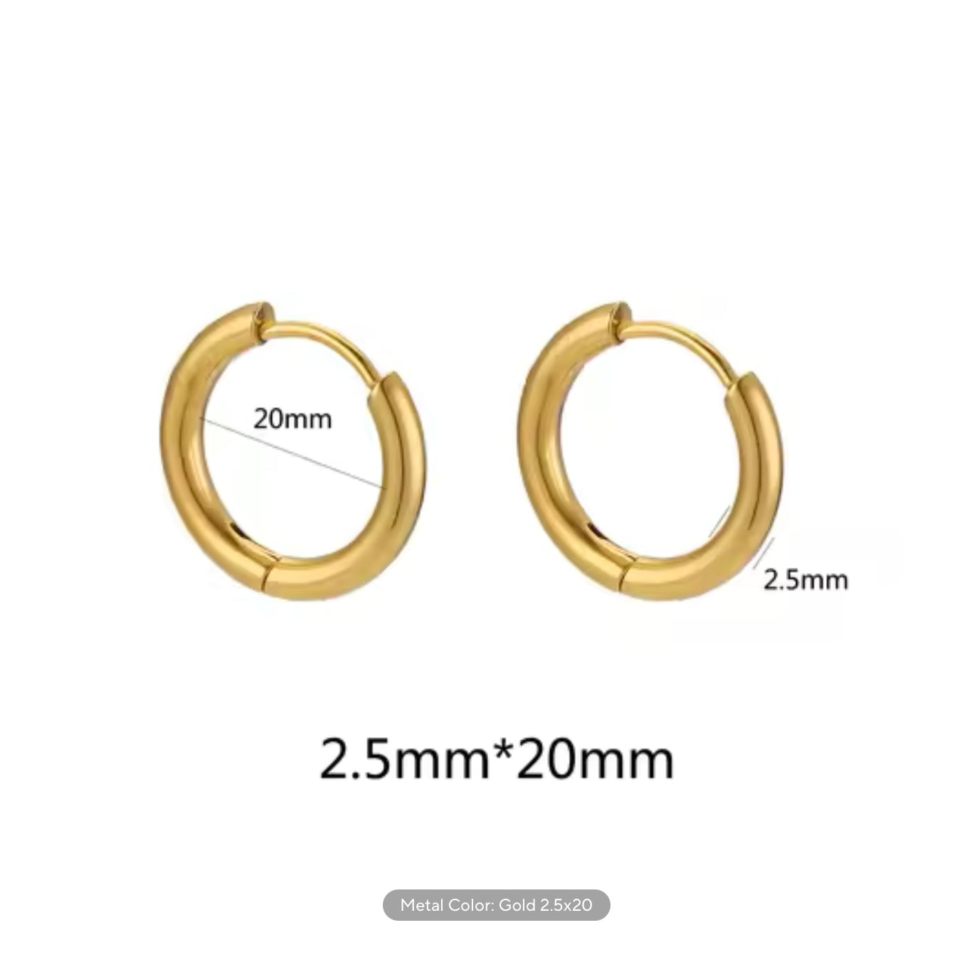 2.5mm Thick Stainless Steel Hoops