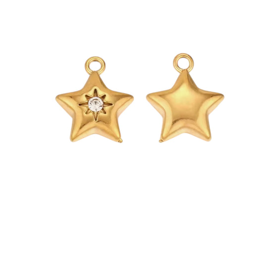 Crystal Puff Star Charm