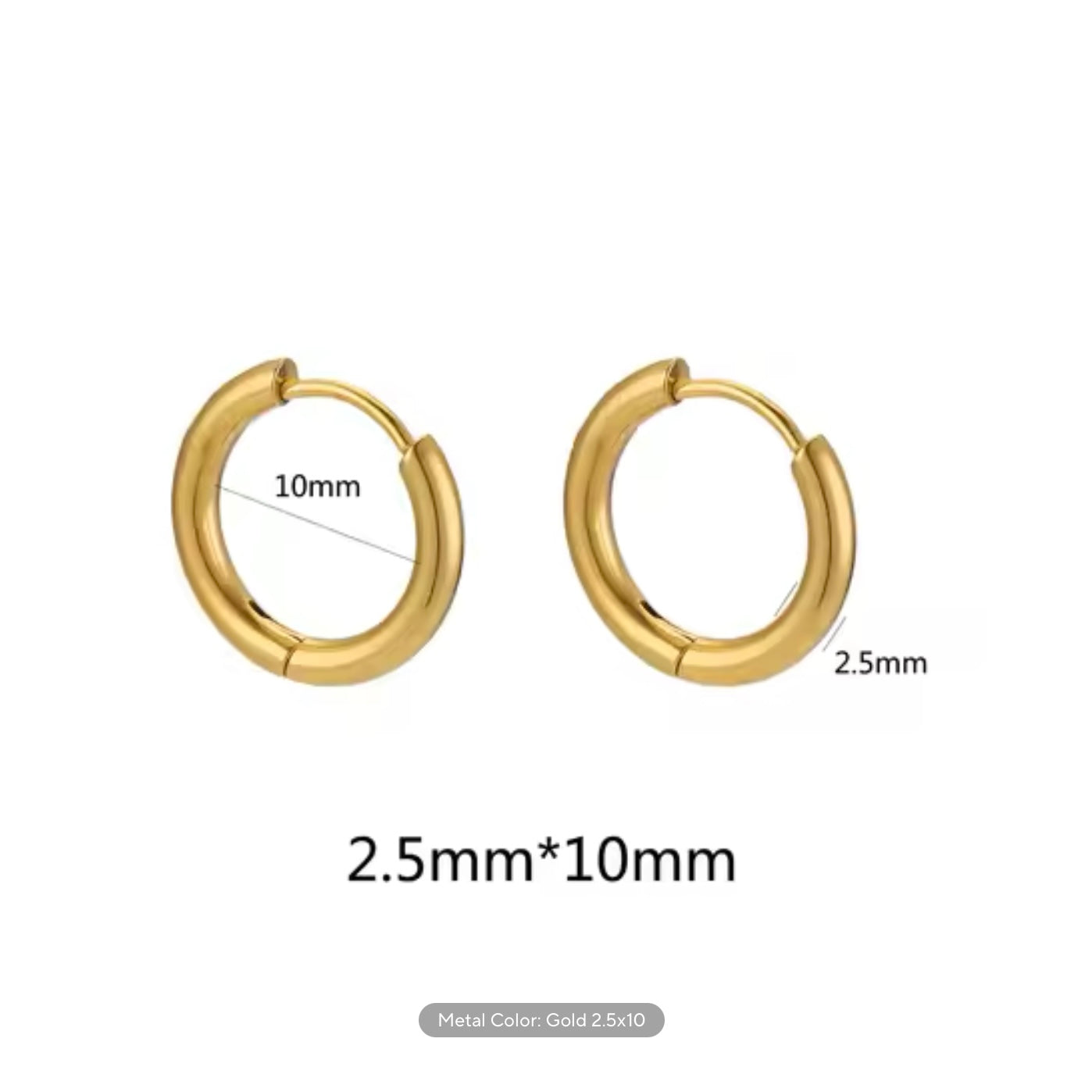 2.5mm Thick Stainless Steel Hoops