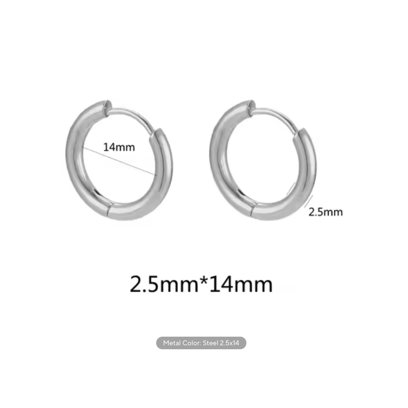 2.5mm Thick Stainless Steel Hoops