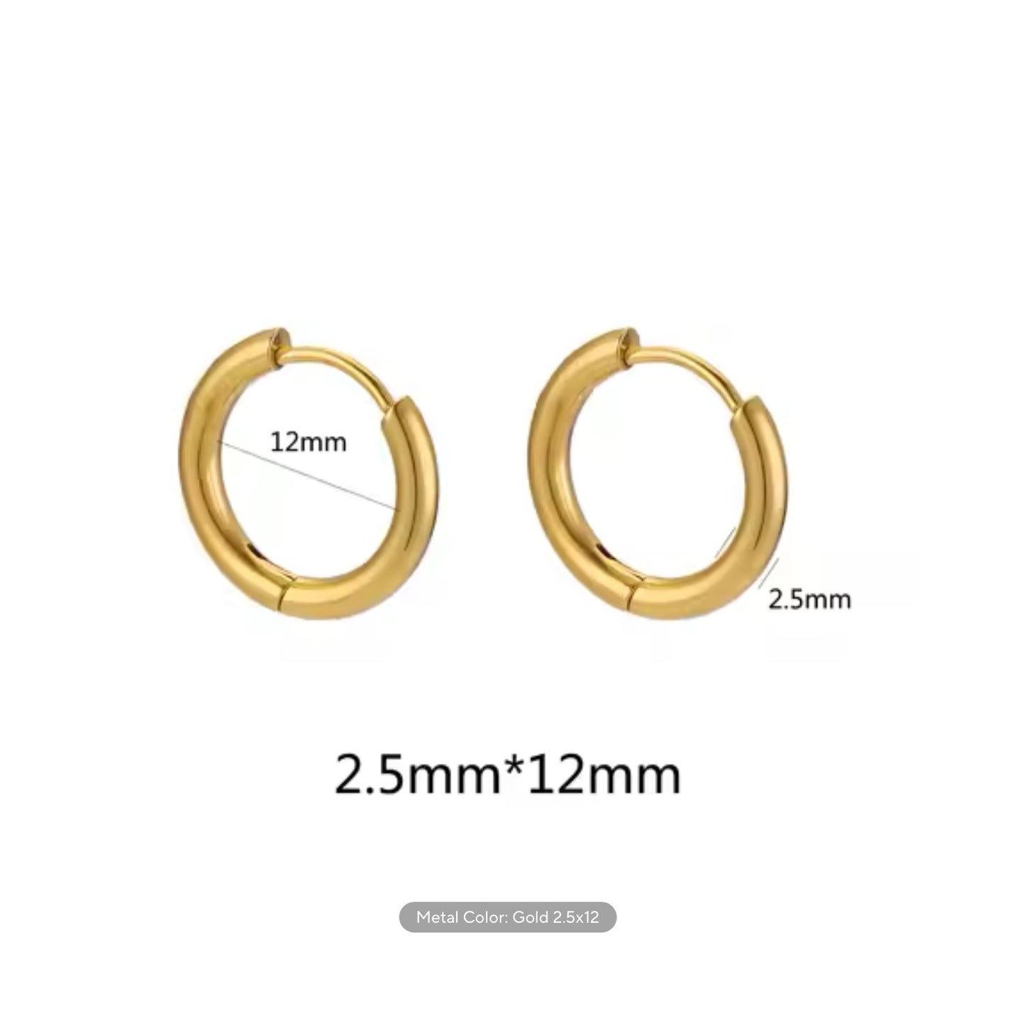 2.5mm Thick Stainless Steel Hoops