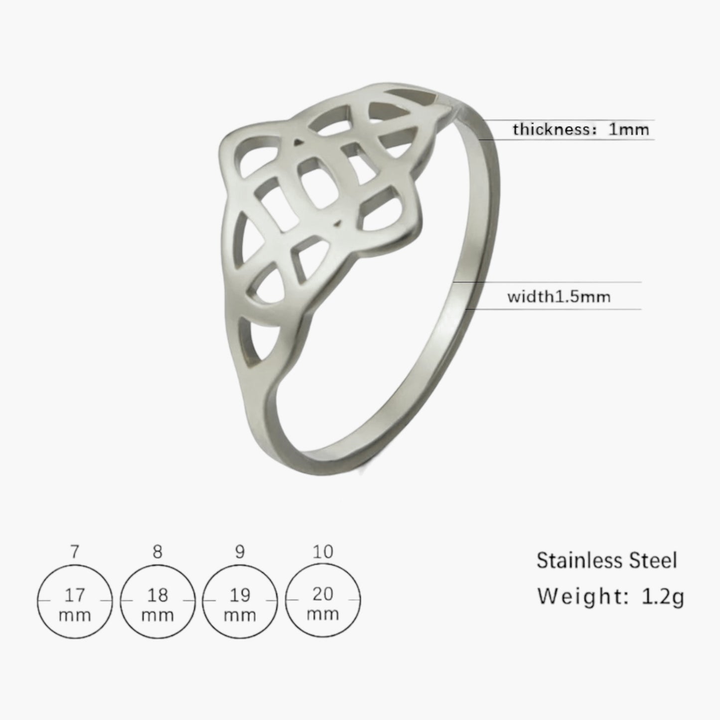Triquetra Cetic Knot Ring