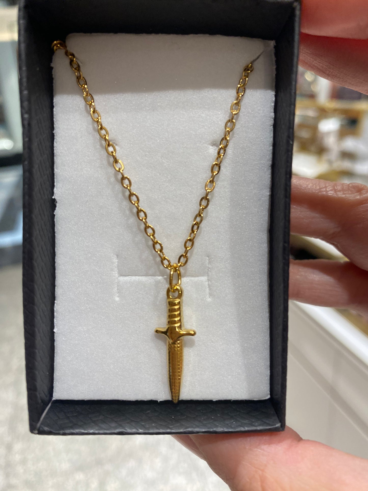 Dagger Charm Necklace