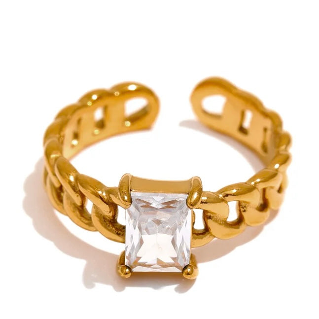 Adele CZ Chain Ring