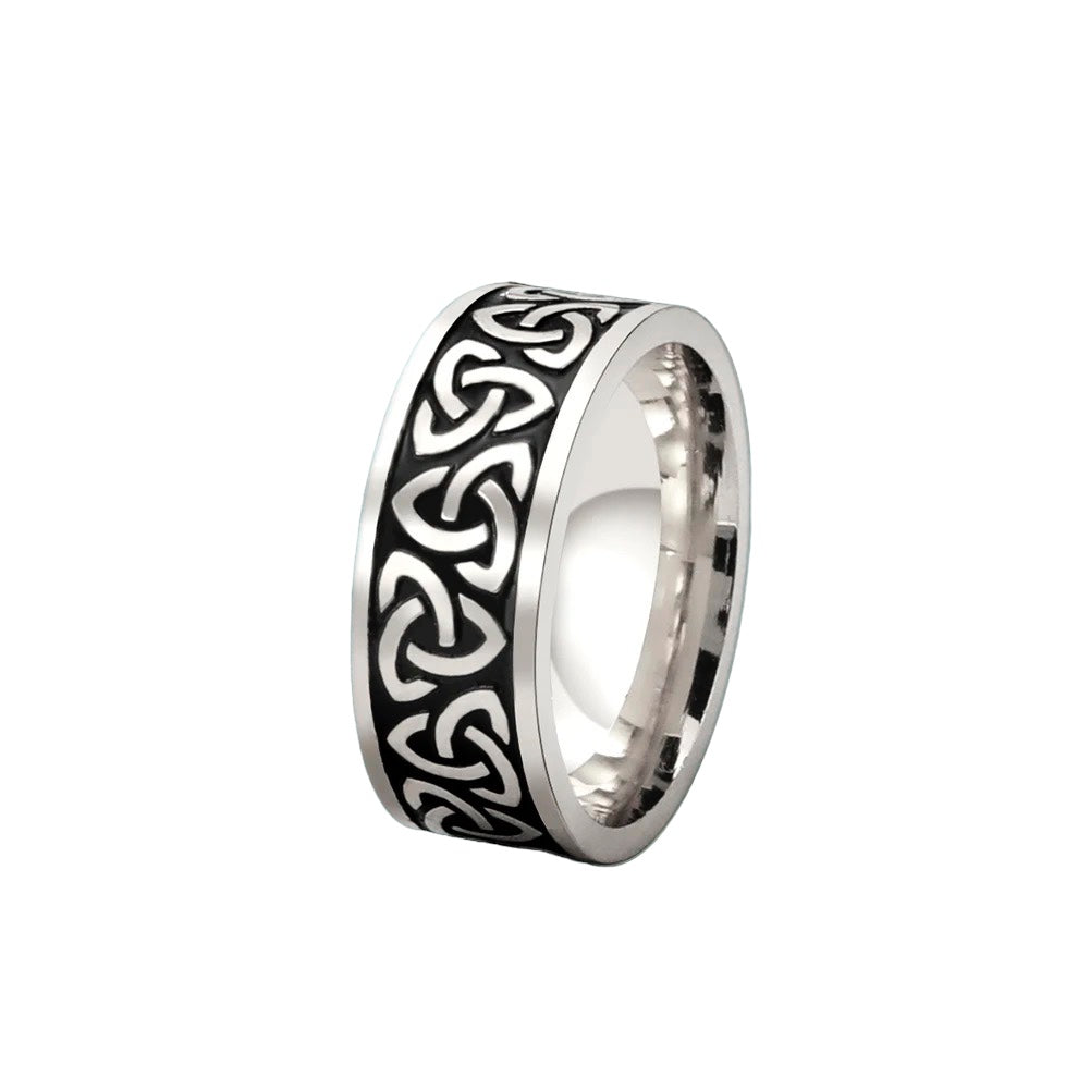 Celtic Pattern Stainless Steel Ring