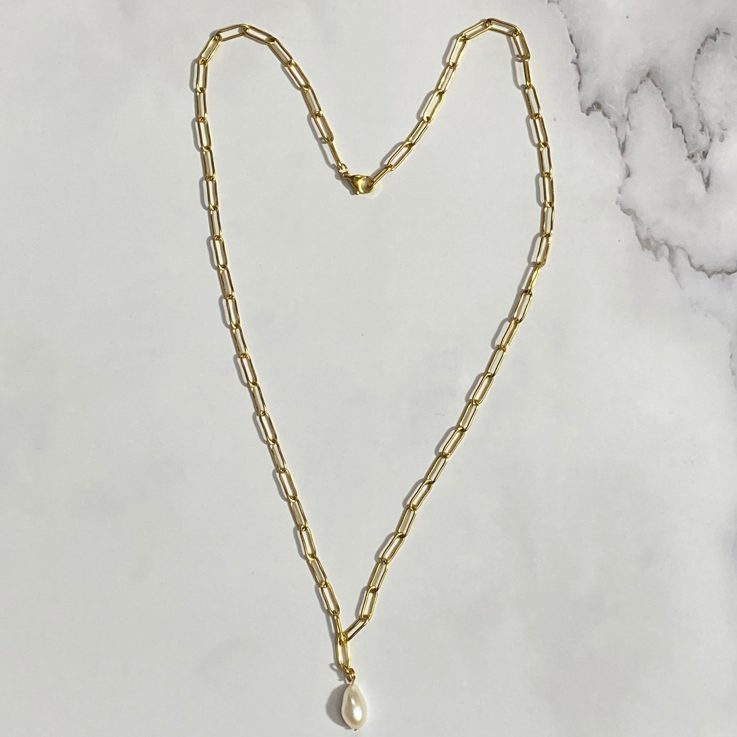 “Elektra” Pearl Drop Necklace #N401