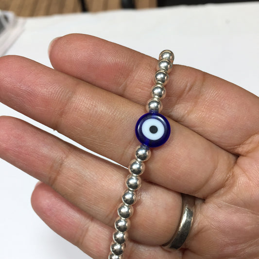 ‘Hera’ Eye of Protection Silver Bracelet #100