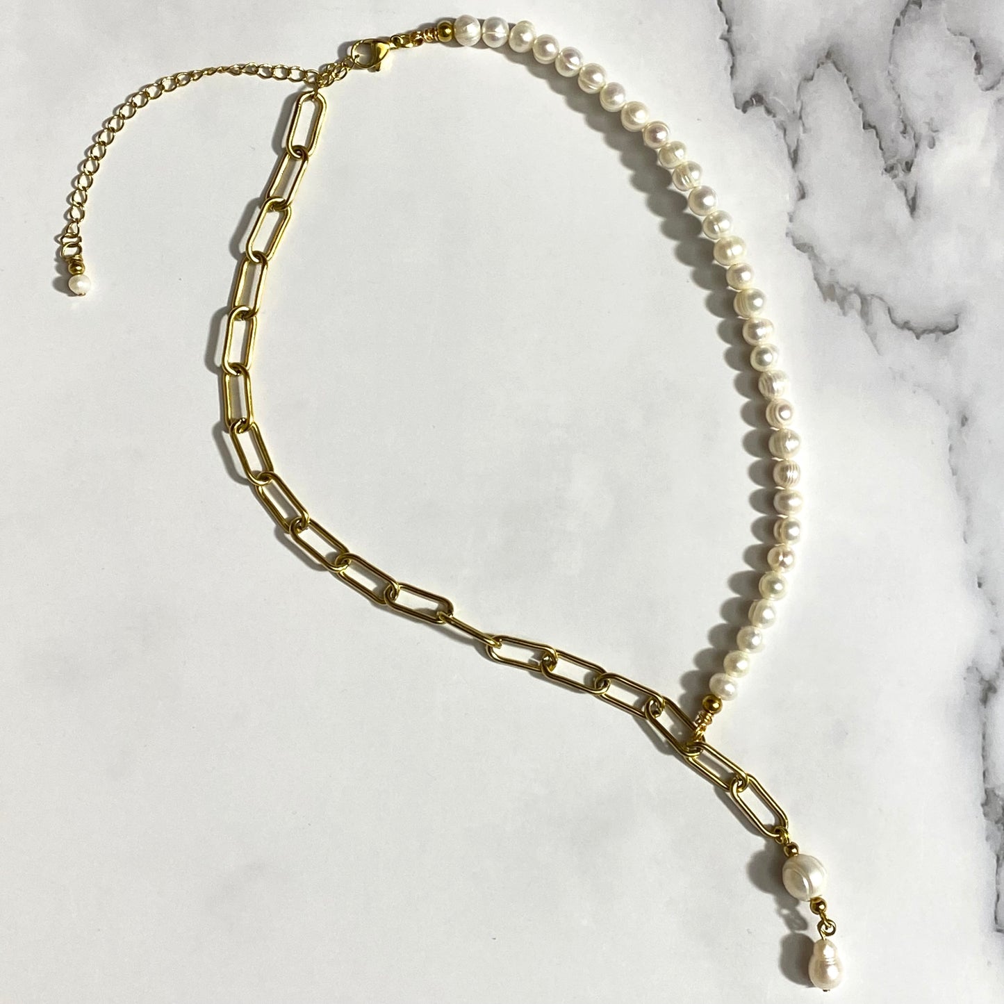 Kalli Pearl and Chain Necklace