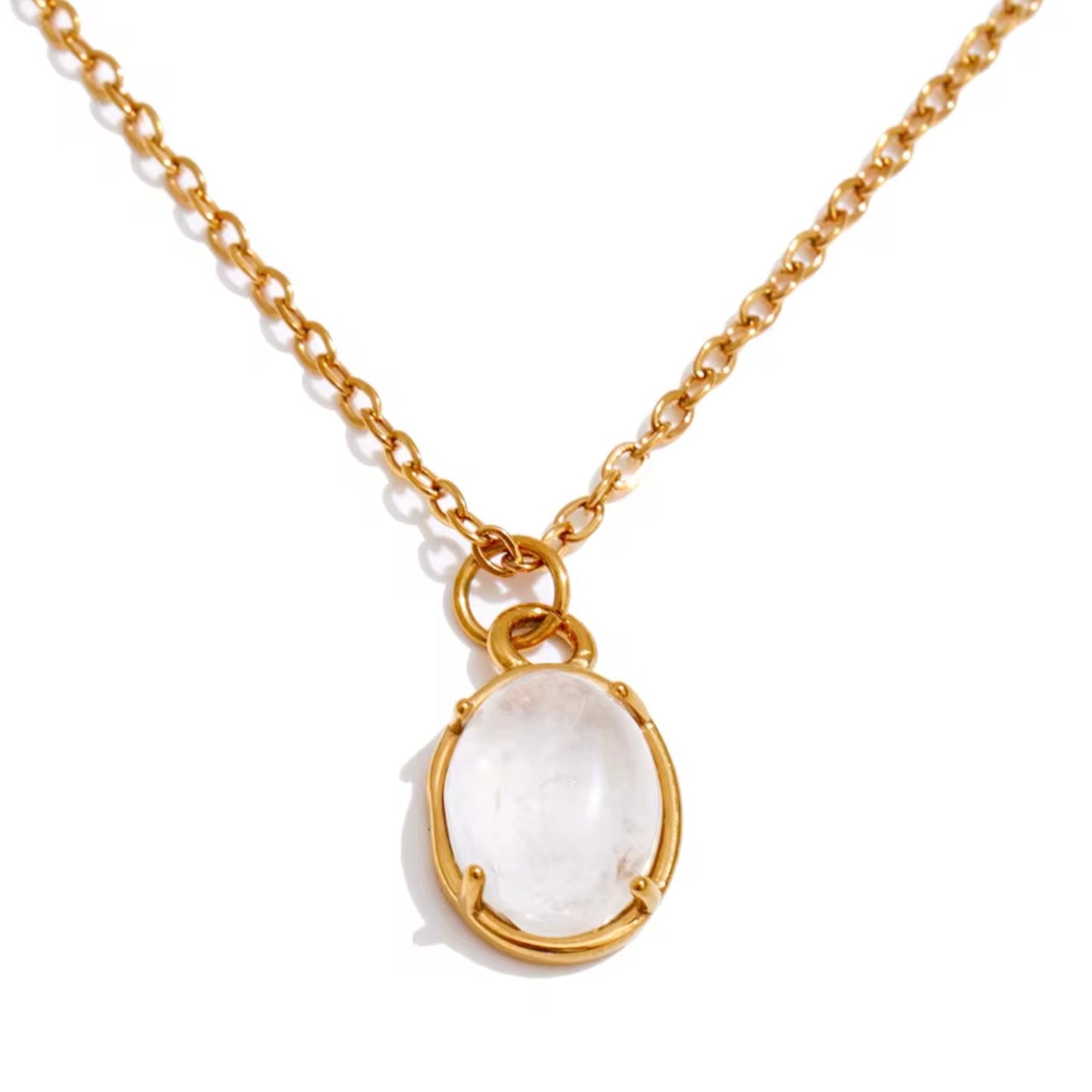 Quartz Oval Necklace