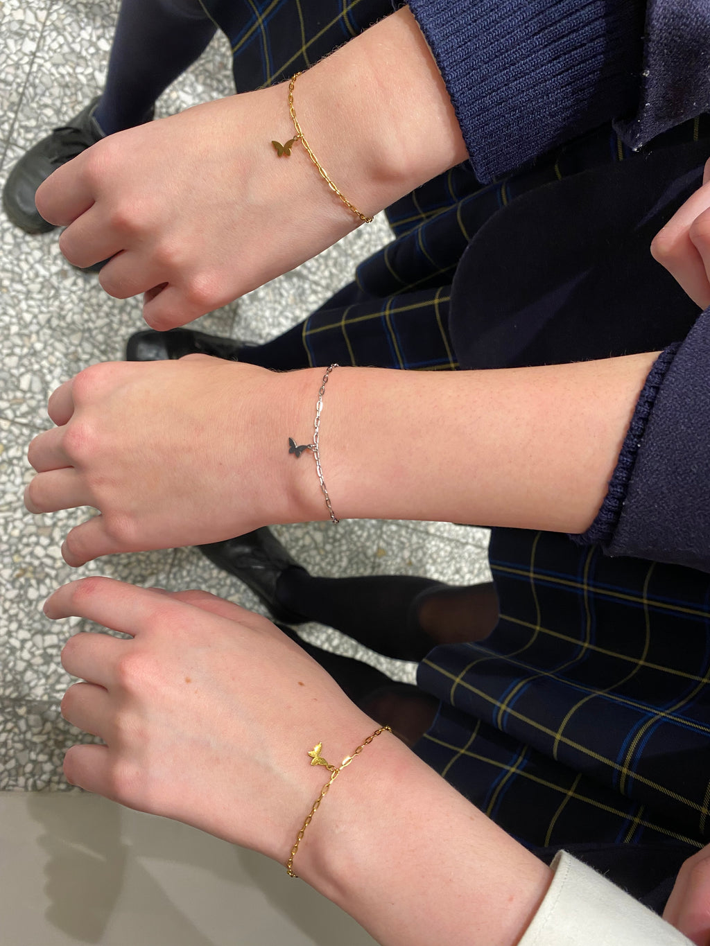 Butterfly Paper Clip Bracelet