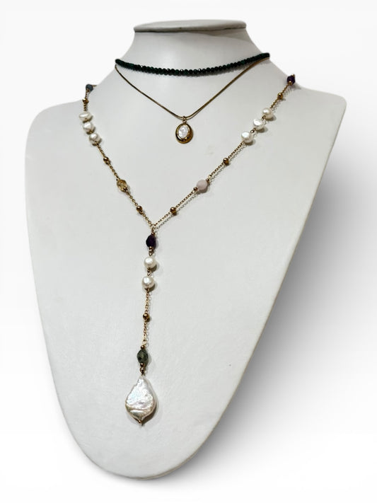 Aurora Mixed Crystal Lariet