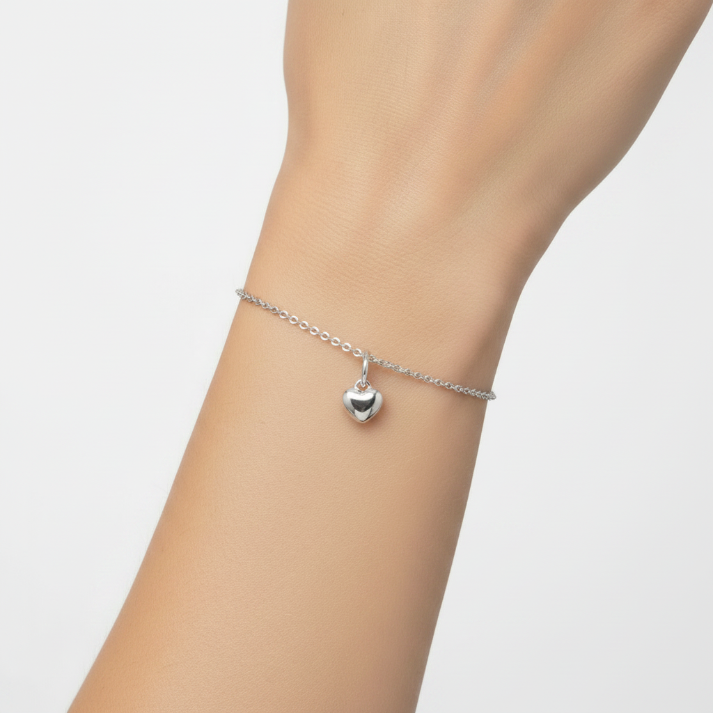 Mini Heart Puff Charm